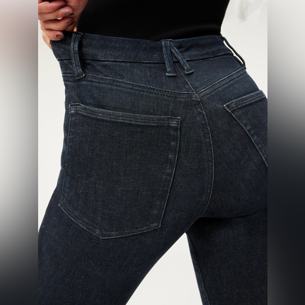 Good American- Always Fits Good Legs- color- deep blue size 0-4 high rise skinny